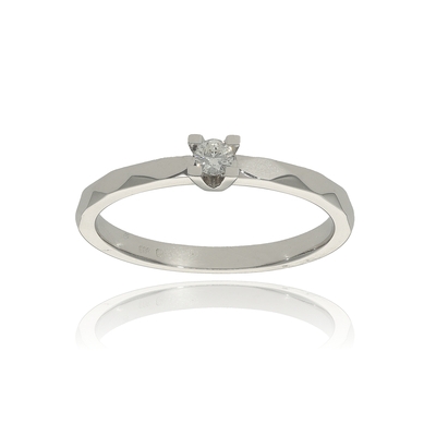 Fehér arany gyűrű 58-as méret (B42138)